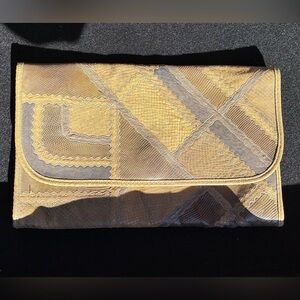 Vintage Carlos Falchi Python Clutch Large